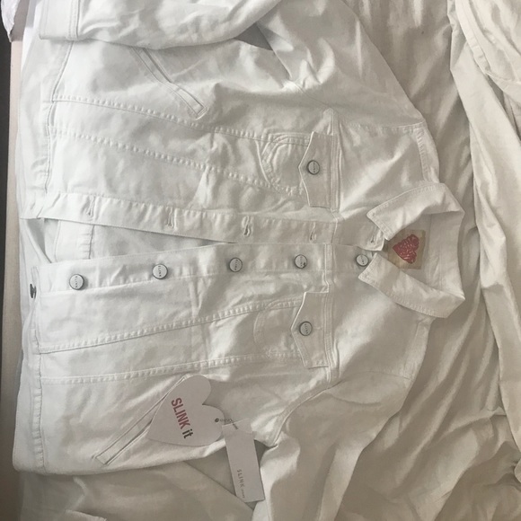 Slink White Jean Jacket- plus size 3 - NWT - Picture 3 of 7